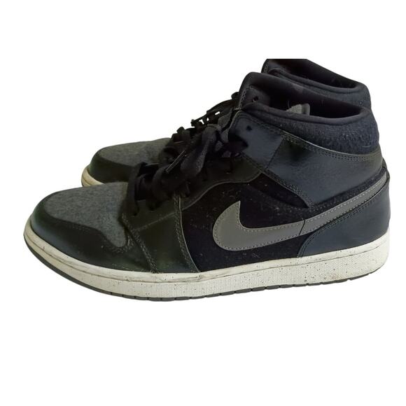 Nike Air Jordan 1 Mid SE ‘Winterized Black / Gray Men's size 12 - Picture 1 of 12
